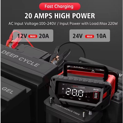 Зарядний пристрій HTRC P20 Pro, 220 В, 24В/10А, 12В/20А Прев'ю 3