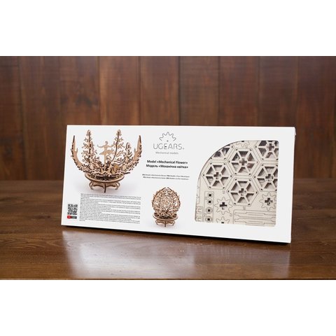 Механический 3D-пазл UGEARS Цветок-шкатулка Превью 6