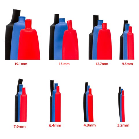 Heat Shrink Tube, (1 m, 4.8 mm, dark blue, with glue) Preview 1