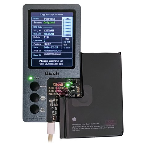 Аккумулятор для iPhone 14 Pro Max, Li-ion, 3.86 В, 4860 мАч, повышенная ёмкость, (A2830), original IC Превью 1