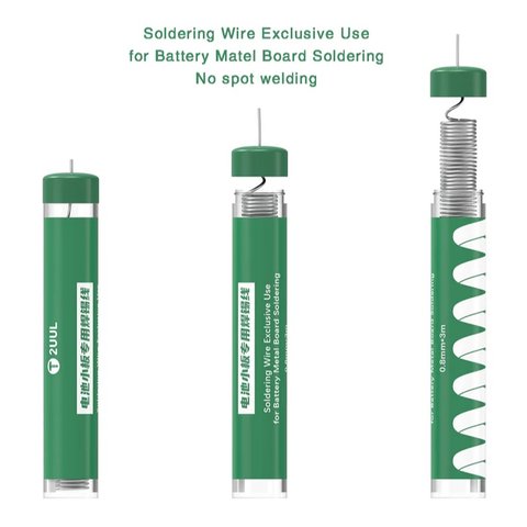 Solder 2UUL SC39, (0,8 mm, 3 m, for soldering nickel plates of batteries) Preview 2