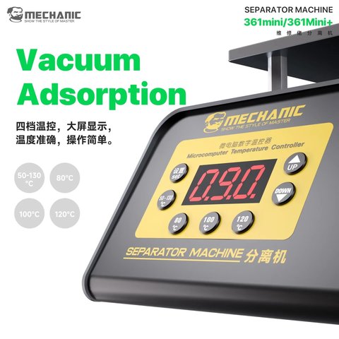 LCD Touch Screen Glass Separator Mechanic 361 mini, (with vacuum pump, 200W) Preview 1