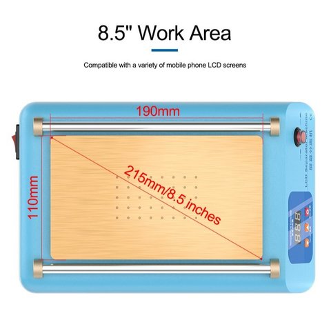 LCD Touch Screen Glass Separator Sunshine S-918L, (used for screens up to 8.5", with vacuum pump) Preview 4