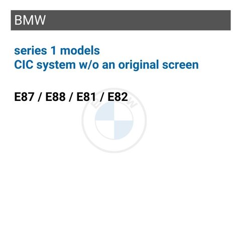 Монитор (10.25 дюймов) CarPlay / Android Auto для автомобилей BMW серии 1 E87 / E88 / E81 / E82 (CIC) без штатного монитора Превью 1