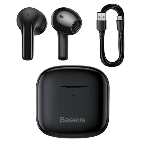 Гарнитура Baseus Bowie E3, беспроводная, черная, с зарядным кейсом, USB тип-C, с USB кабелем тип-C, #NGTW080001 Превью 1