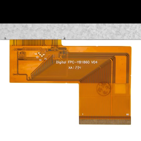 Pantalla LCD puede usarse con China-Tablet PC 7", 60 pin, sin marco, #H-H07012FPC-AJ1/FPC-Y81860/7300101371/FY7018D02-3,5K/E203460/SXM070T-112-104-028-18A/YX07001-001/H-B07012FPC-S1/KX0706003-A0 Vista previa  1