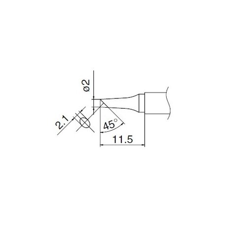 Punta de repuesto para cautín HAKKO T12-BC2 Vista previa  1