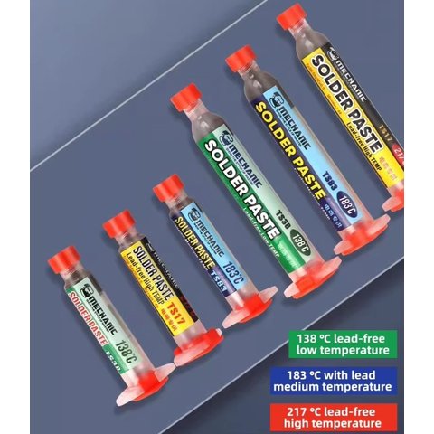 Pasta BGA Mechanic TS38, Sn 42%, Bi 58%, 138 °C, 20 g Vista previa  2