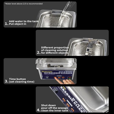 Baño de ultrasonido Mechanic iClean-E08P, 0.8 l, 50 W Vista previa  2