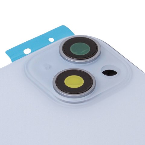 Carcasa puede usarse con iPhone 15, azul claro, con botones laterales,  con sujetador de tarjeta SIM, Original (PRC), EU version Vista previa  1