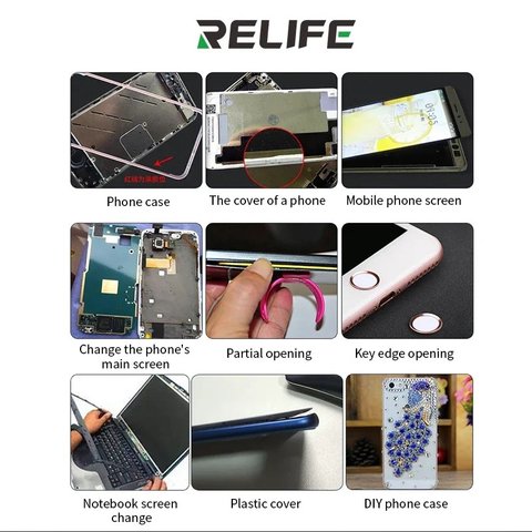 Adhesivos sellador RELIFE CP-0002, para pegar tapas traseras, para marcos de pantalla, 50 ml, negro Vista previa  6