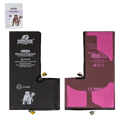 Аккумулятор Da Luxiang для Apple iPhone 11 Pro Max, Li-ion, 3,8 В, 4469 мАч, повышенная ёмкость, original IC Превью 1