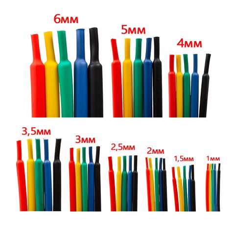 Термозбіжна трубка, 1 м, 1,5 мм, чорна Прев'ю 1