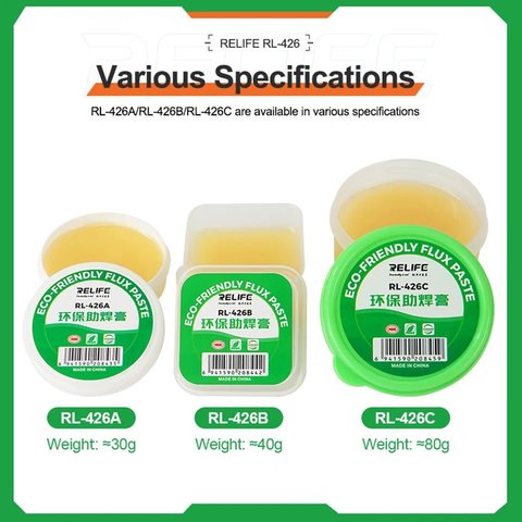 Флюс-паста RELIFE RL-426B, екологічно чистий, 40 г Прев'ю 1