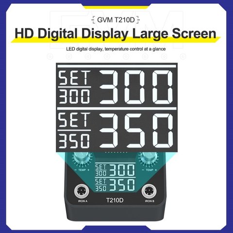Паяльна станція GVM T210D, цифрова, 60 Вт Прев'ю 5