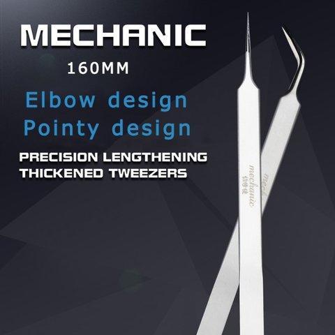 Пинцет монтажный Mechanic Aaa-15, изогнутый, 160 мм Превью 2