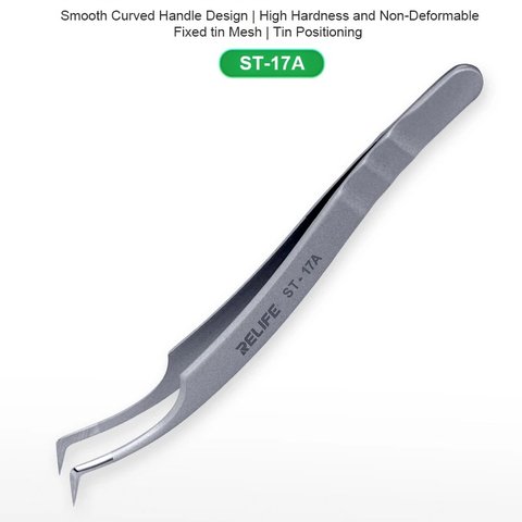 Пінцет монтажний RELIFE ST-17A, вигнутий, 125 мм Прев'ю 2