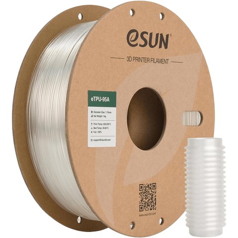 Филамент для 3D-принтера eSUN TPU-95A Clear, 1 кг Превью 3